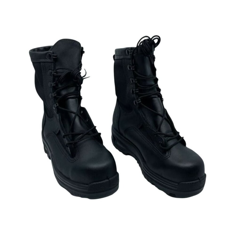 Altama Womens Combat Boots Black Round Toe Mid Calf Lace Up Waterproof 5 W‎ New